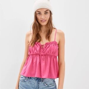 American Eagle Pink Babydoll Tank Top Size L